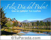 Tarjeta día del padre con paisaje