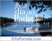 Feliz día del padre con lago