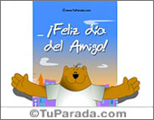 Abrazo de oso en el día del amigo