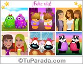 Deseo de feliz día para amigas