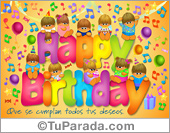 Tarjeta de Happy birthday