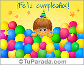 Feliz Cumpleaños multicolor con globos