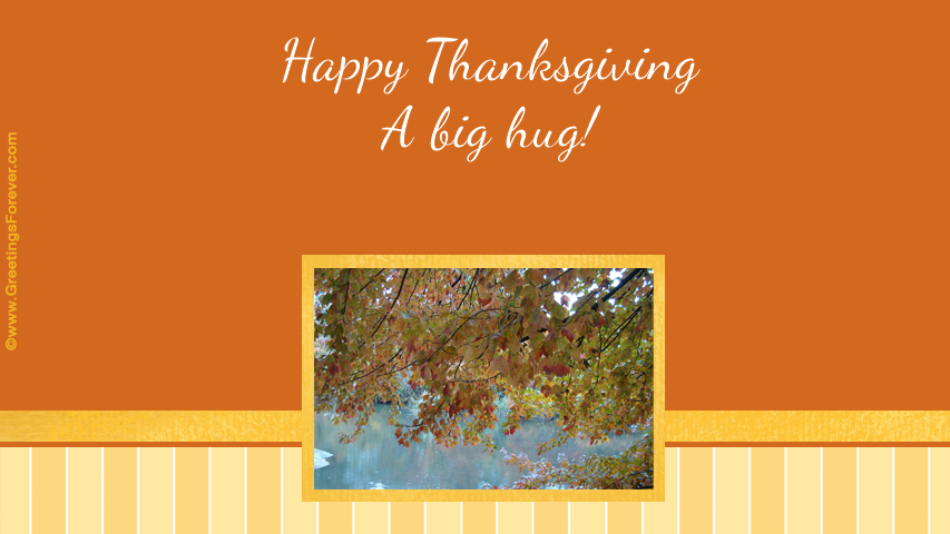 Happy Thanksgiving, a big hug!