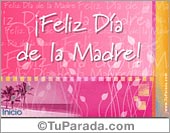 Feliz Día de la Madre en rosa.