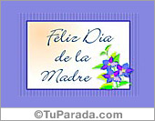 Feliz día con flores color lila