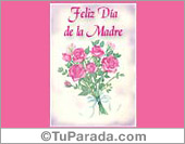 Feliz día de la madre en rosa y lila