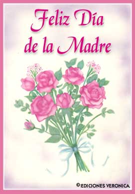 Feliz día de la madre en rosa y lila
