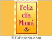 Feliz día mamá en colores cálidos