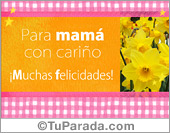 Tarjeta con flores para mamá