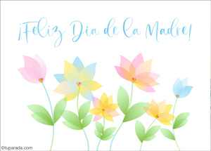 Tarjetas postales: Tarjeta para el Día de la Madre con flores
