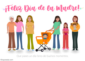 Tarjetas postales: Tarjeta Feliz Día de la Madre para todas