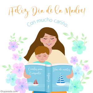 Tarjetas postales: Tarjeta de Día de la Madre con tiernos momentos