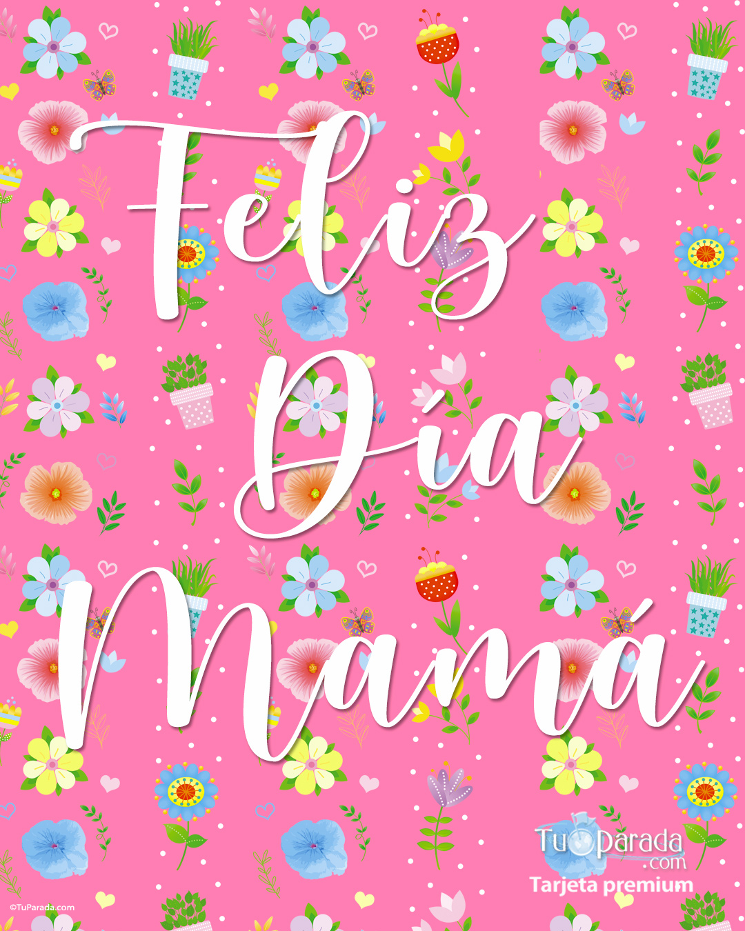 Tarjeta para desear un Feliz Día a Mamá