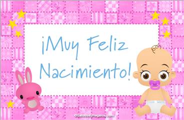 Origen y significado de Tarjeta de nacimiento rosa