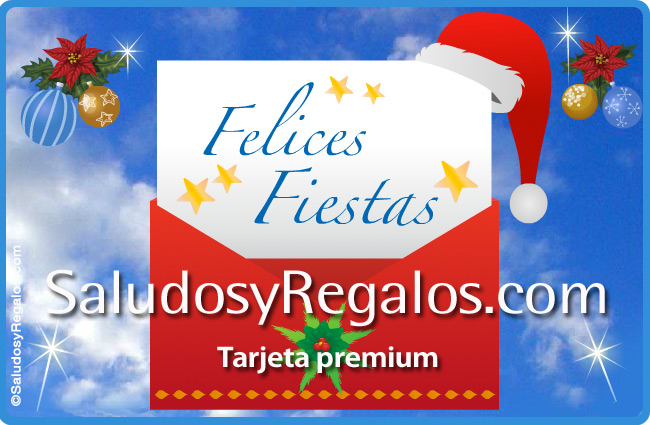 Felices Fiestas en sobre, palabras - Palabras de emociones positivas