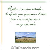 Recibe con este saludo...