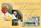 Tarjeta - Juan Pablo II, el mensajero<br>de la paz.