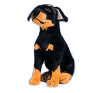 Perro Rottweiler mediano.