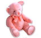 Osa rosa con sonajero.