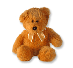 Oso de peluche marrón mediano.