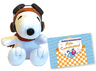 Snoopy Aviador y tarjeta
