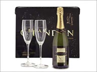 Chandon Extra Brut set con 2 copas