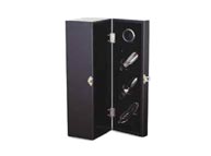 Estuche de madera negro para una botella