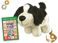 Perrito Rollie Coker con tarjeta