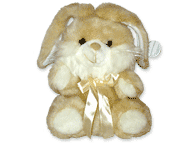 Conejo de peluche blanco/beige