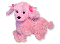Perro Caniche rosa