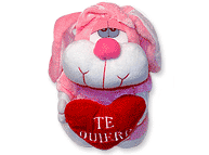 Conejo Rosa con corazón