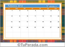 Calendario Febrero 2010