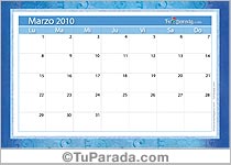 Calendario Marzo 2010