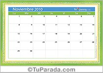 Calendario Noviembre 2010