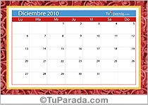 Calendario Diciembre 2010