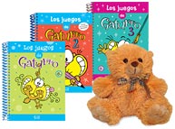 Tres Libros de Gaturro y Oso marron.
