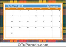 Calendario Febrero 2011