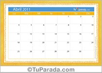 Calendario Abril 2011