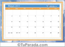 Calendario Mayo 2011