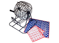 Juego de Mesa:Bingo con Bolillero Metalico