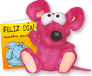 Simpático ratón y tarjeta.