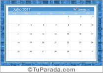 Calendario Julio 2011