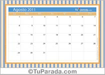Calendario Agosto 2011