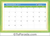Calendario Noviembre 2011