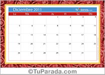 Calendario Diciembre 2011