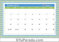 Calendario Enero 2012