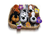 Set de 6 perritos sentados de peluche