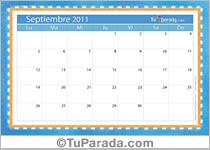 Calendario Septiembre 2012