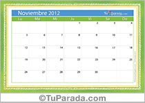 Calendario Noviembre 2012