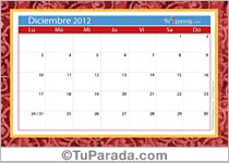 Calendario Diciembre 2012
